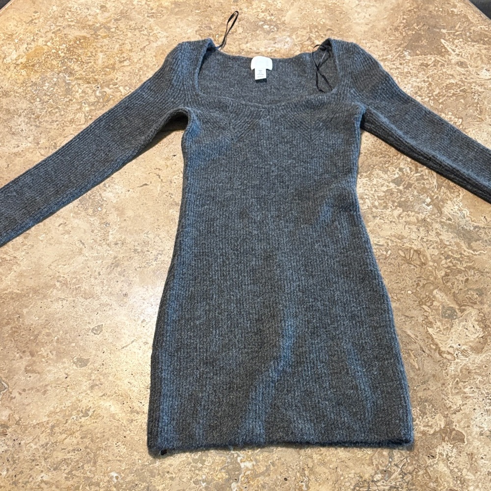 H&M Charcoal Long Sleeve Dress